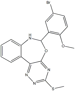 4-bromo-2-[3-(methylsulfanyl)-6,7-dihydro[1,2,4]triazino[5,6-d][3,1]benzoxazepin-6-yl]phenyl methyl ether Structure