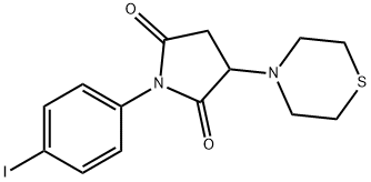 1-(4-iodophenyl)-3-(4-thiomorpholinyl)-2,5-pyrrolidinedione Structure