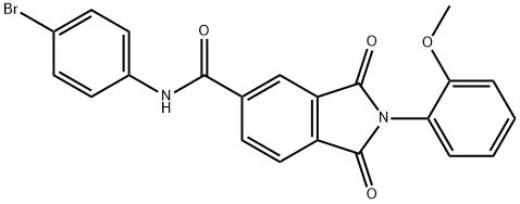 N-(4-bromophenyl)-2-(2-methoxyphenyl)-1,3-dioxo-5-isoindolinecarboxamide Structure