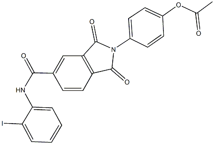 4-{5-[(2-iodoanilino)carbonyl]-1,3-dioxo-1,3-dihydro-2H-isoindol-2-yl}phenyl acetate|