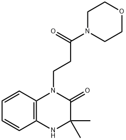 3,3-dimethyl-1-[3-(4-morpholinyl)-3-oxopropyl]-3,4-dihydro-2(1H)-quinoxalinone|