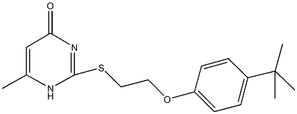 2-{[2-(4-tert-butylphenoxy)ethyl]sulfanyl}-6-methyl-4(1H)-pyrimidinone,314042-64-3,结构式