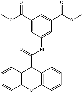 dimethyl 5-[(9H-xanthen-9-ylcarbonyl)amino]isophthalate Structure