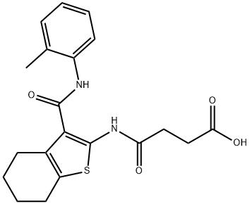 4-oxo-4-{[3-(2-toluidinocarbonyl)-4,5,6,7-tetrahydro-1-benzothien-2-yl]amino}butanoic acid Struktur