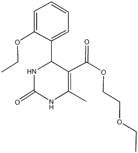 2-ethoxyethyl 4-(2-ethoxyphenyl)-6-methyl-2-oxo-1,2,3,4-tetrahydro-5-pyrimidinecarboxylate Structure