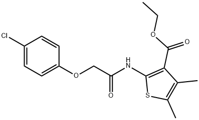ethyl 2-{[(4-chlorophenoxy)acetyl]amino}-4,5-dimethyl-3-thiophenecarboxylate Structure