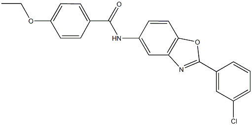 N-[2-(3-chlorophenyl)-1,3-benzoxazol-5-yl]-4-ethoxybenzamide Struktur