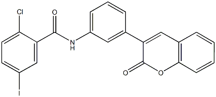 2-chloro-5-iodo-N-[3-(2-oxo-2H-chromen-3-yl)phenyl]benzamide,314047-92-2,结构式