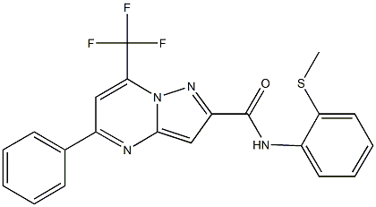 N-[2-(methylsulfanyl)phenyl]-5-phenyl-7-(trifluoromethyl)pyrazolo[1,5-a]pyrimidine-2-carboxamide Structure