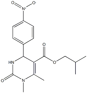 isobutyl 4-{4-nitrophenyl}-1,6-dimethyl-2-oxo-1,2,3,4-tetrahydro-5-pyrimidinecarboxylate Structure