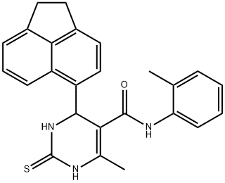 4-(1,2-dihydro-5-acenaphthylenyl)-6-methyl-N-(2-methylphenyl)-2-thioxo-1,2,3,4-tetrahydro-5-pyrimidinecarboxamide Structure