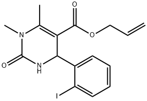 allyl 4-(2-iodophenyl)-1,6-dimethyl-2-oxo-1,2,3,4-tetrahydro-5-pyrimidinecarboxylate,314052-78-3,结构式