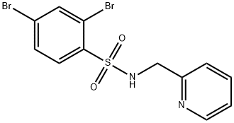 2,4-dibromo-N-(pyridin-2-ylmethyl)benzenesulfonamide Structure