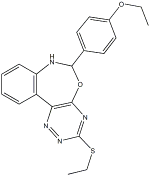 314054-59-6 6-(4-ethoxyphenyl)-3-(ethylsulfanyl)-6,7-dihydro[1,2,4]triazino[5,6-d][3,1]benzoxazepine