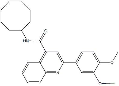 N-cyclooctyl-2-(3,4-dimethoxyphenyl)-4-quinolinecarboxamide Structure