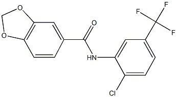 N-[2-chloro-5-(trifluoromethyl)phenyl]-1,3-benzodioxole-5-carboxamide Structure