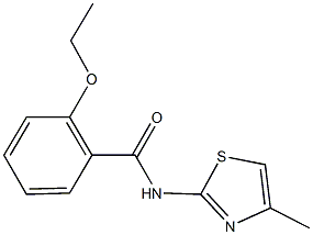 2-ethoxy-N-(4-methyl-1,3-thiazol-2-yl)benzamide 结构式