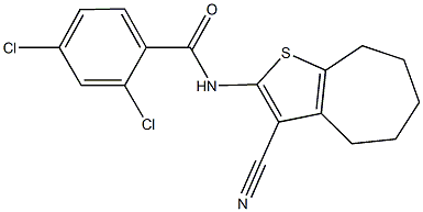 314055-82-8 2,4-dichloro-N-(3-cyano-5,6,7,8-tetrahydro-4H-cyclohepta[b]thien-2-yl)benzamide
