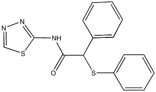 2-phenyl-2-(phenylsulfanyl)-N-(1,3,4-thiadiazol-2-yl)acetamide Structure