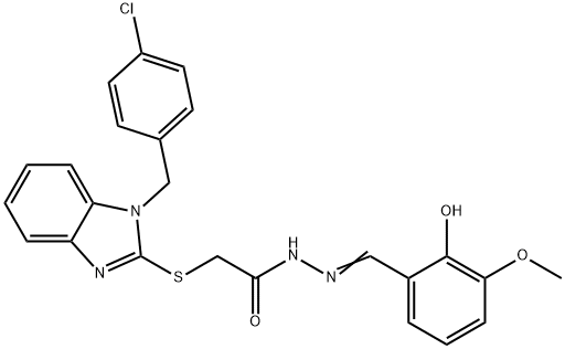 314067-79-3 2-{[1-(4-chlorobenzyl)-1H-benzimidazol-2-yl]sulfanyl}-N'-(2-hydroxy-3-methoxybenzylidene)acetohydrazide