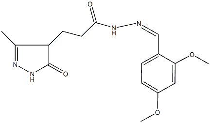 N'-(2,4-dimethoxybenzylidene)-3-(3-methyl-5-oxo-4,5-dihydro-1H-pyrazol-4-yl)propanohydrazide|