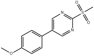 5-(4-methoxyphenyl)-2-(methylsulfonyl)pyrimidine 结构式