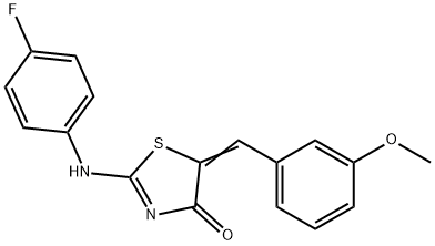 314253-19-5 2-(4-fluoroanilino)-5-(3-methoxybenzylidene)-1,3-thiazol-4(5H)-one