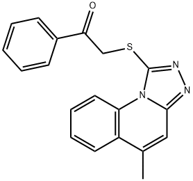2-[(5-methyl[1,2,4]triazolo[4,3-a]quinolin-1-yl)sulfanyl]-1-phenylethanone Structure