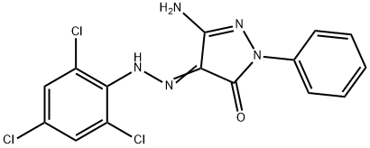 3-amino-1-phenyl-1H-pyrazole-4,5-dione 4-[(2,4,6-trichlorophenyl)hydrazone] Structure