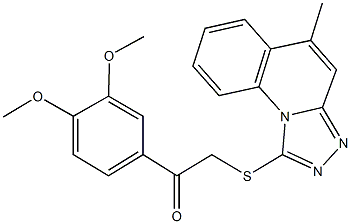 1-(3,4-dimethoxyphenyl)-2-[(5-methyl[1,2,4]triazolo[4,3-a]quinolin-1-yl)sulfanyl]ethanone Structure