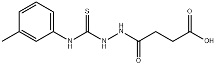 4-oxo-4-[2-(3-toluidinocarbothioyl)hydrazino]butanoic acid 化学構造式