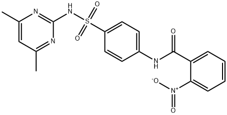 N-(4-{[(4,6-dimethyl-2-pyrimidinyl)amino]sulfonyl}phenyl)-2-nitrobenzamide 化学構造式
