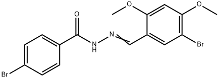 4-bromo-N'-(5-bromo-2,4-dimethoxybenzylidene)benzohydrazide Structure