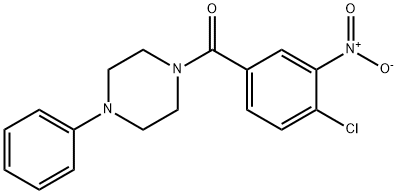 1-{4-chloro-3-nitrobenzoyl}-4-phenylpiperazine,314284-36-1,结构式