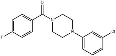 1-(3-chlorophenyl)-4-(4-fluorobenzoyl)piperazine Structure