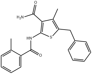 5-benzyl-4-methyl-2-[(2-methylbenzoyl)amino]-3-thiophenecarboxamide Structure