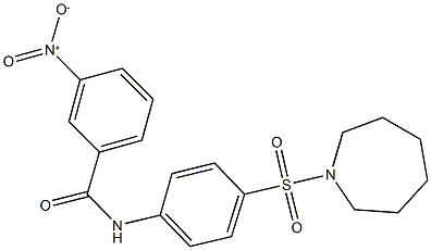 N-[4-(1-azepanylsulfonyl)phenyl]-3-nitrobenzamide Structure