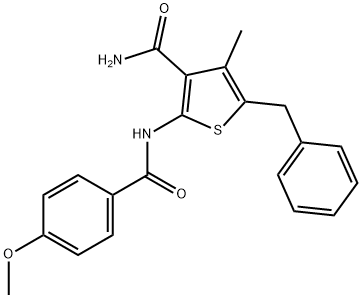 5-benzyl-2-[(4-methoxybenzoyl)amino]-4-methyl-3-thiophenecarboxamide,314285-22-8,结构式