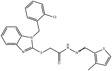 314286-54-9 2-{[1-(2-chlorobenzyl)-1H-benzimidazol-2-yl]sulfanyl}-N'-[(3-methyl-2-thienyl)methylene]acetohydrazide