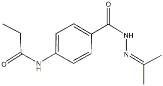 N-(4-{[2-(1-methylethylidene)hydrazino]carbonyl}phenyl)propanamide 结构式