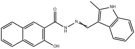 3-hydroxy-N'-[(2-methyl-1H-indol-3-yl)methylene]-2-naphthohydrazide 结构式