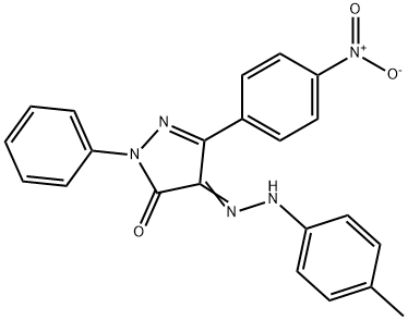 3-{4-nitrophenyl}-1-phenyl-1H-pyrazole-4,5-dione 4-[(4-methylphenyl)hydrazone] Structure