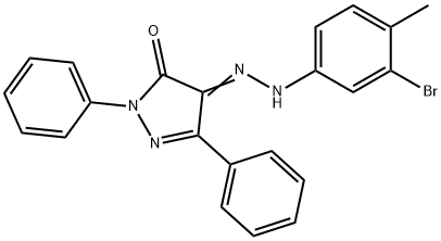 1,3-diphenyl-1H-pyrazole-4,5-dione 4-[(3-bromo-4-methylphenyl)hydrazone]|