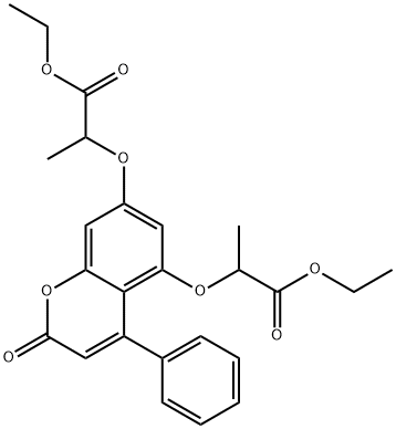 ethyl 2-{[5-(2-ethoxy-1-methyl-2-oxoethoxy)-2-oxo-4-phenyl-2H-chromen-7-yl]oxy}propanoate Structure
