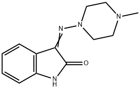 3-[(4-methyl-1-piperazinyl)imino]-1,3-dihydro-2H-indol-2-one Structure