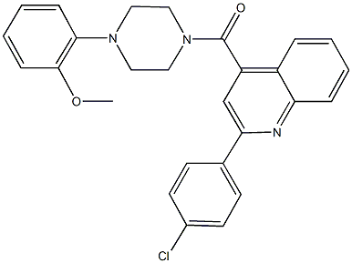 2-(4-{[2-(4-chlorophenyl)-4-quinolinyl]carbonyl}-1-piperazinyl)phenyl methyl ether|