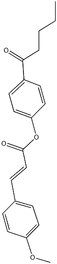 4-pentanoylphenyl 3-(4-methoxyphenyl)acrylate 结构式