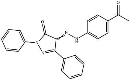 1,3-diphenyl-1H-pyrazole-4,5-dione 4-[(4-acetylphenyl)hydrazone] Struktur