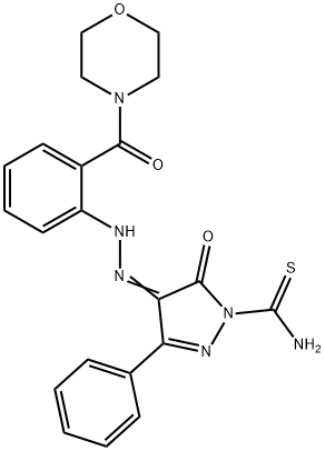 4-{[2-(4-morpholinylcarbonyl)phenyl]hydrazono}-5-oxo-3-phenyl-4,5-dihydro-1H-pyrazole-1-carbothioamide|