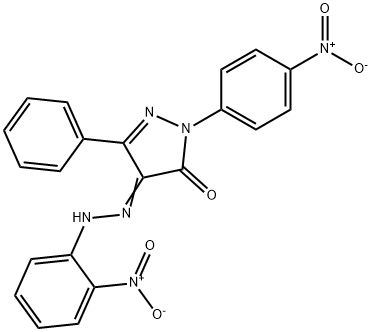 1-{4-nitrophenyl}-3-phenyl-1H-pyrazole-4,5-dione 4-({2-nitrophenyl}hydrazone) Structure